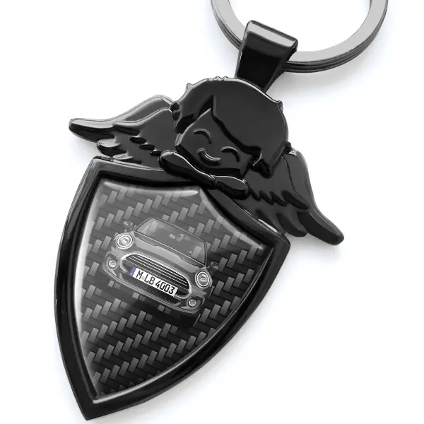 Cooper One Cabriolet Schlüsselanhänger Schutzengel mit Auto !