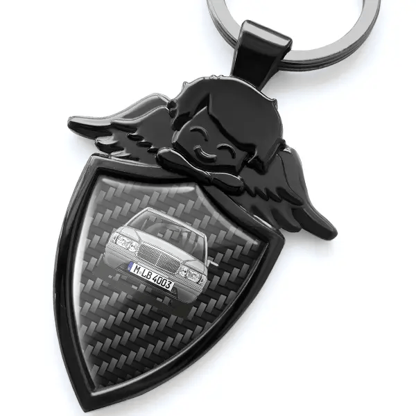 190 E Schlüsselanhänger Schutzengel mit Auto !