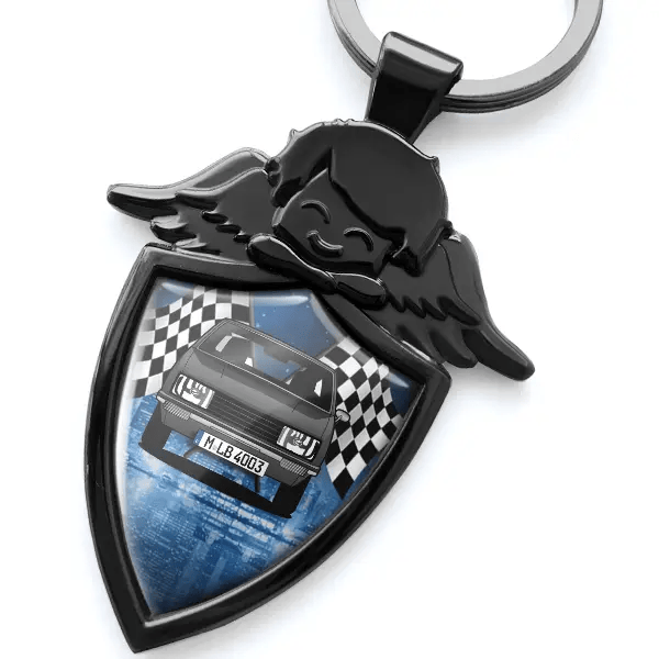 104 Schlüsselanhänger Schutzengel mit Auto !