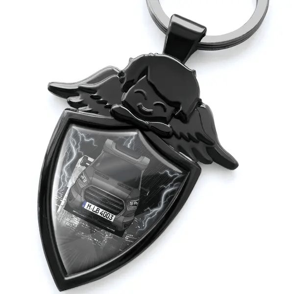 5900 Schlüsselanhänger Schutzengel mit Wohnwagen !