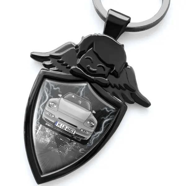 968 Coupe Schlüsselanhänger Schutzengel mit Auto !
