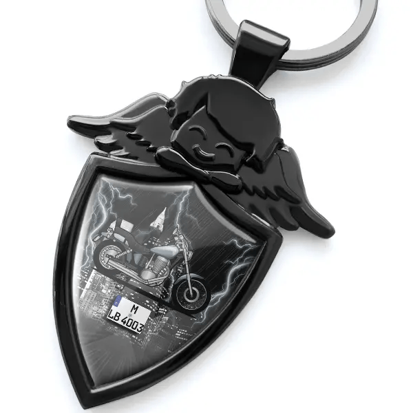 LS 650 Schlüsselanhänger Schutzengel mit Motorrad !