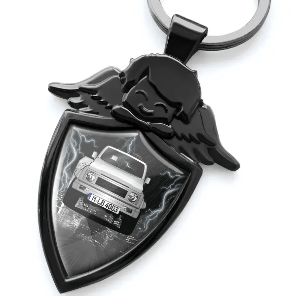Samurai Schlüsselanhänger Schutzengel mit Auto !