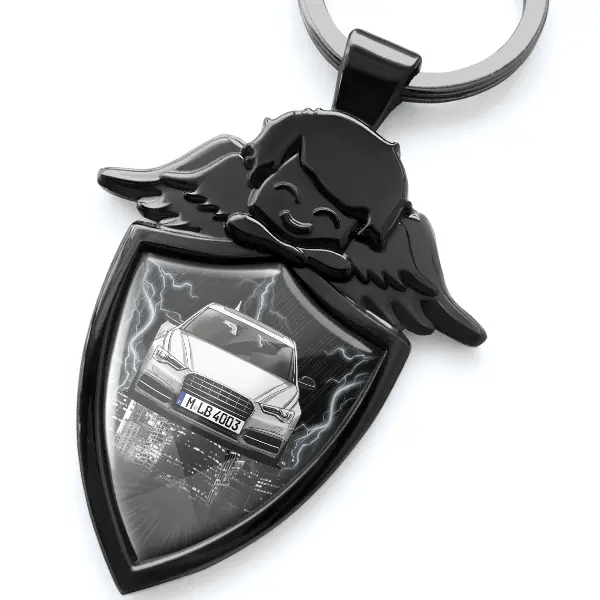 A6 Limousine Schlüsselanhänger Schutzengel mit Auto !