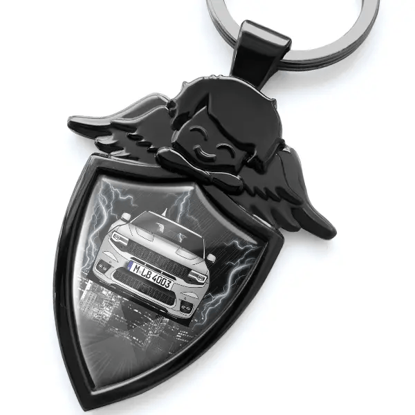 Grand Cherokee SRT Schlüsselanhänger Schutzengel mit Auto !