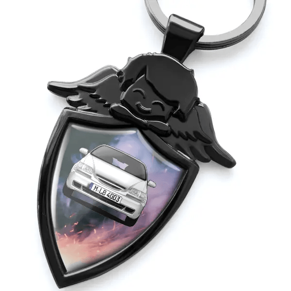 Aveo (5-Türer) Schlüsselanhänger Schutzengel mit Auto !