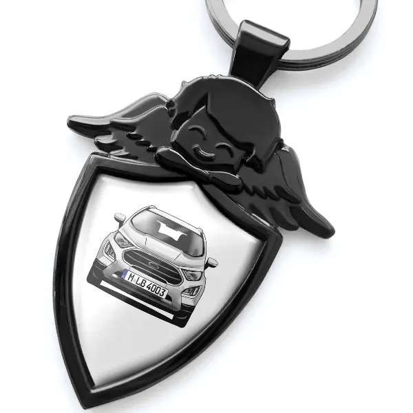 EcoSport Schlüsselanhänger Schutzengel mit Auto !