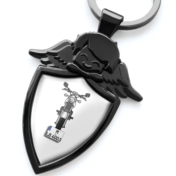 Sturgis FXB Schlüsselanhänger Schutzengel mit Motorrad !