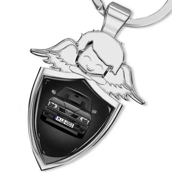 33 (5-Türer) Schlüsselanhänger Schutzengel mit Auto !