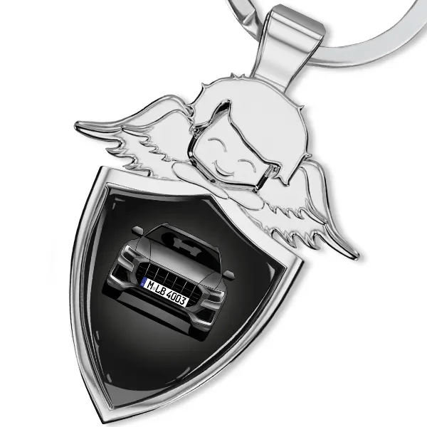 Q8 Schlüsselanhänger Schutzengel mit Auto !