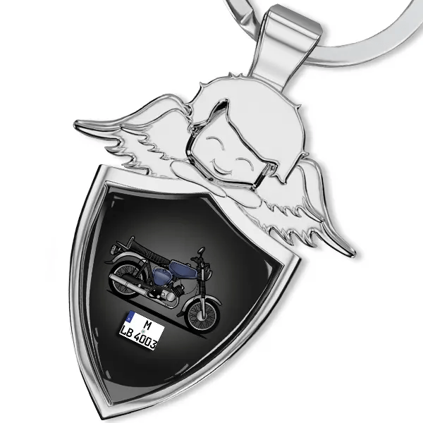 S51 Schlüsselanhänger Schutzengel mit Motorrad !