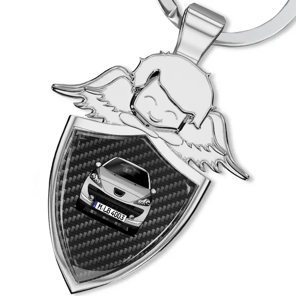 207 (5-Türer) Schlüsselanhänger Schutzengel mit Auto !