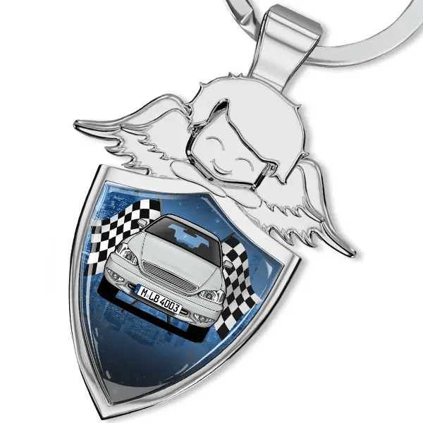 Clarus Schlüsselanhänger Schutzengel mit Auto !