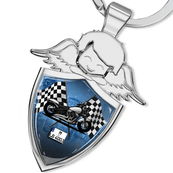Softail Slim Schlüsselanhänger Schutzengel mit Motorrad !