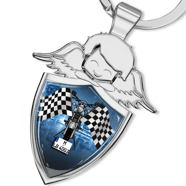 Sturgis FXB Schlüsselanhänger Schutzengel mit Motorrad !