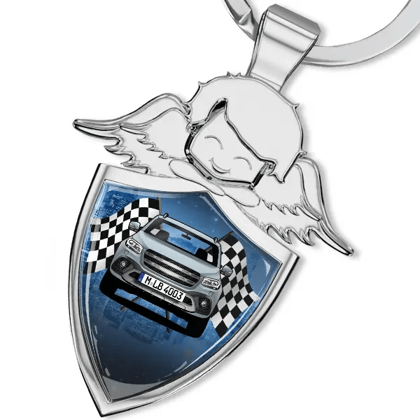 X-Klasse Schlüsselanhänger Schutzengel mit Auto !
