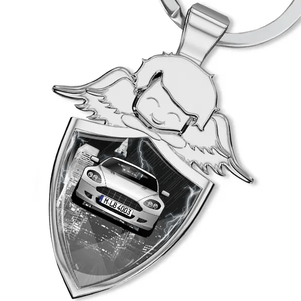 DB9 Cabriolet Schlüsselanhänger Schutzengel mit Auto !