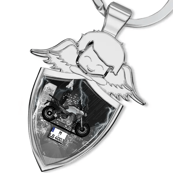 Stelvio Schlüsselanhänger Schutzengel mit Motorrad !