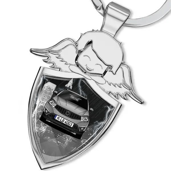 Korando Schlüsselanhänger Schutzengel mit Auto !