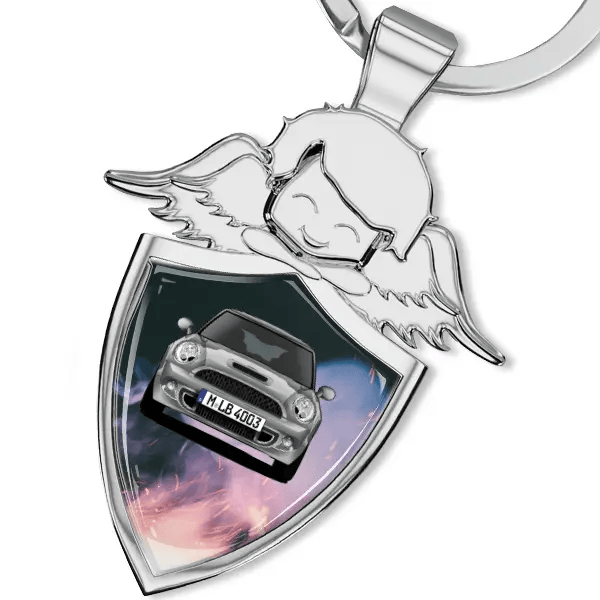 Clubman Cooper D Schlüsselanhänger Schutzengel mit Auto !