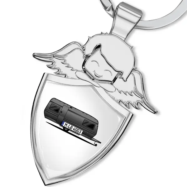 535 Schlüsselanhänger Schutzengel mit Wohnwagen !