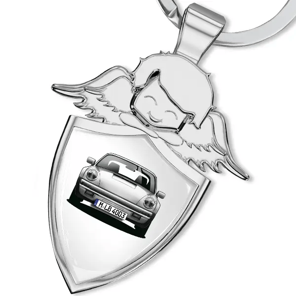 911 Schlüsselanhänger Schutzengel mit Auto !