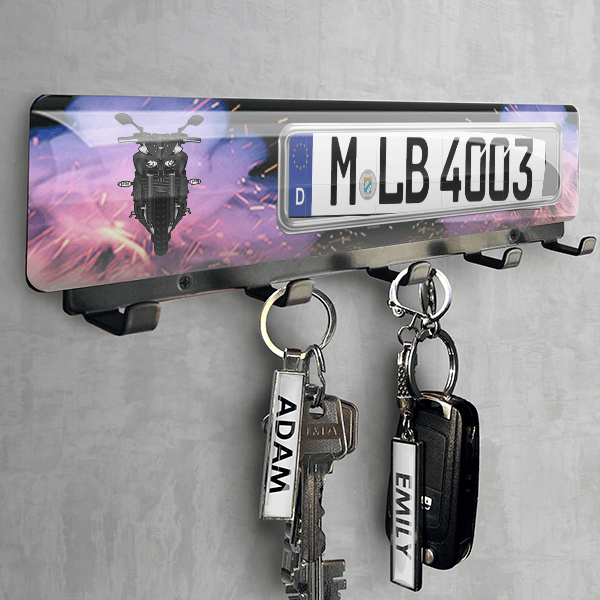 MT-10 Schlüsselbrett personalisiert mit deinem Motorrad u. Kennzeichen!