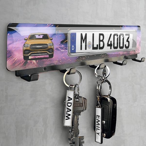 GLE Coupe Schlüsselbrett personalisiert mit deinem Auto u. Kennzeichen!