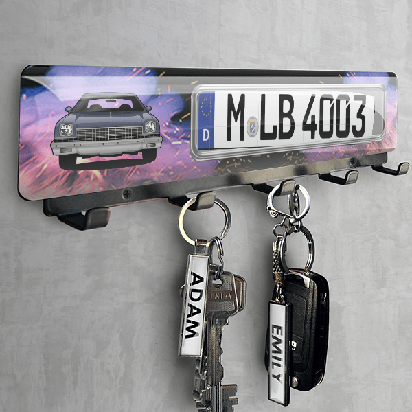 Chevelle Coupe Schlüsselbrett personalisiert mit deinem Auto u. Kennzeichen!