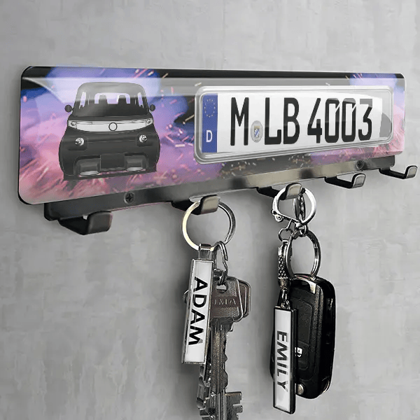 Rocks-e Schlüsselbrett personalisiert mit deinem Auto u. Kennzeichen!