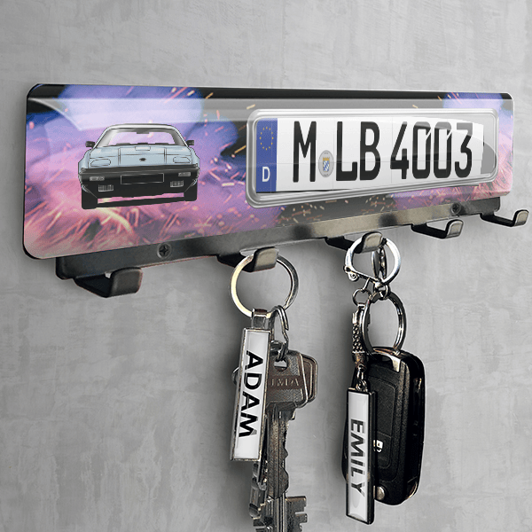 TR7 Schlüsselbrett personalisiert mit deinem Auto u. Kennzeichen!