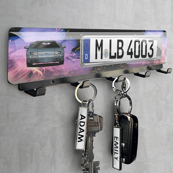 Diablo Roadster Schlüsselbrett personalisiert mit deinem Auto u. Kennzeichen!