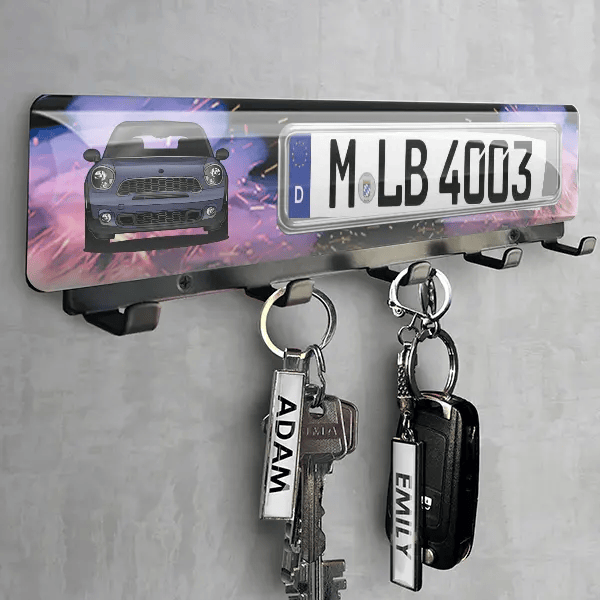 Paceman Cooper Schlüsselbrett personalisiert mit deinem Auto u. Kennzeichen!