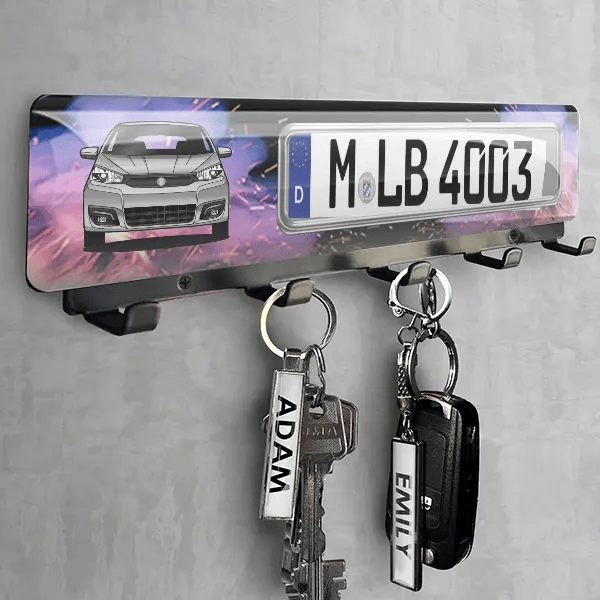 eCity Sport Schlüsselbrett personalisiert mit deinem Auto u. Kennzeichen!