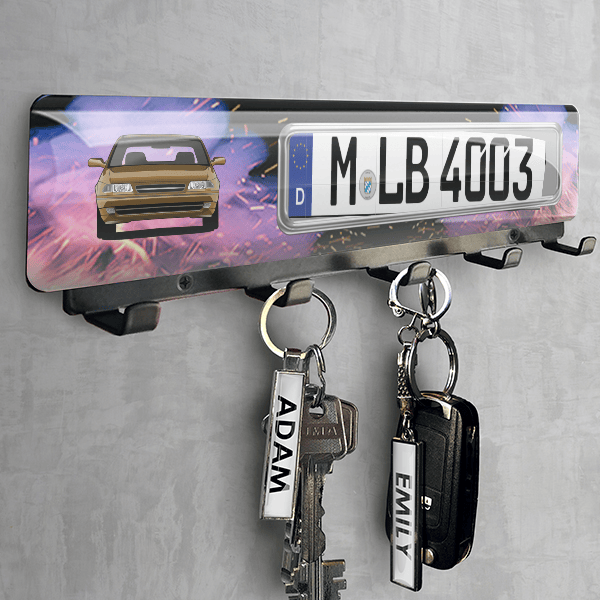 Astra (5-Türer) Schlüsselbrett personalisiert mit deinem Auto u. Kennzeichen!