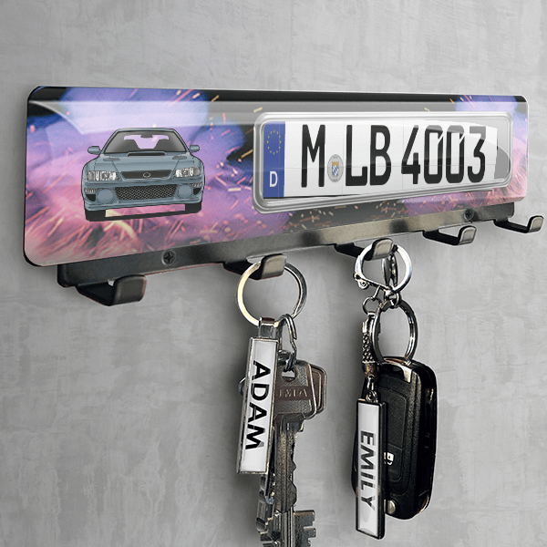 Impreza Coupe Schlüsselbrett personalisiert mit deinem Auto u. Kennzeichen!