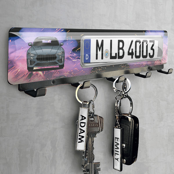Levante Trofeo Schlüsselbrett personalisiert mit deinem Auto u. Kennzeichen!