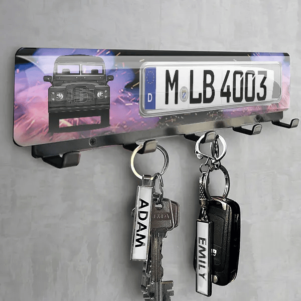 Serie III Schlüsselbrett personalisiert mit deinem Auto u. Kennzeichen!