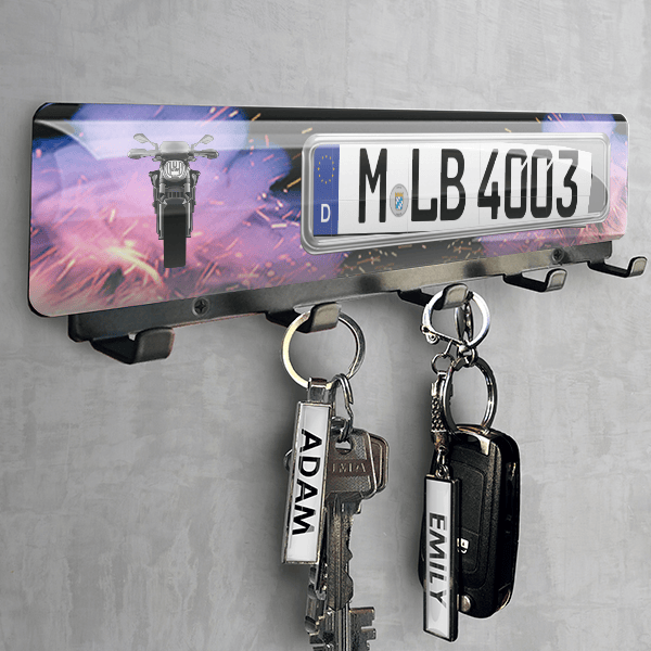MT-07 Schlüsselbrett personalisiert mit deinem Motorrad u. Kennzeichen!