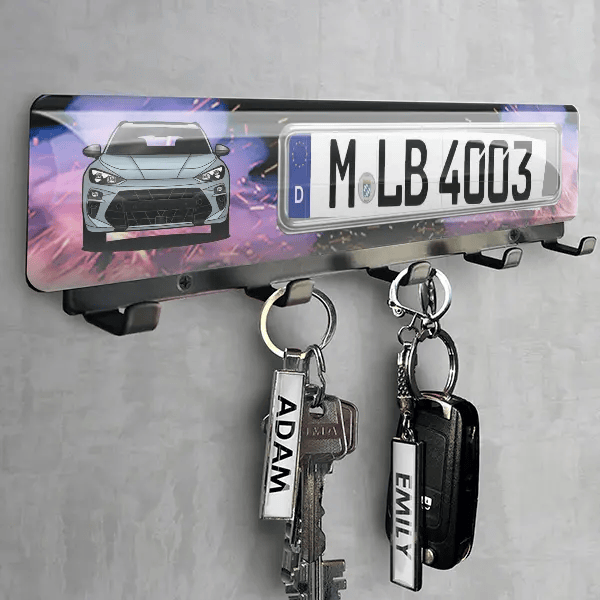 Terramar Schlüsselbrett personalisiert mit deinem Auto u. Kennzeichen!
