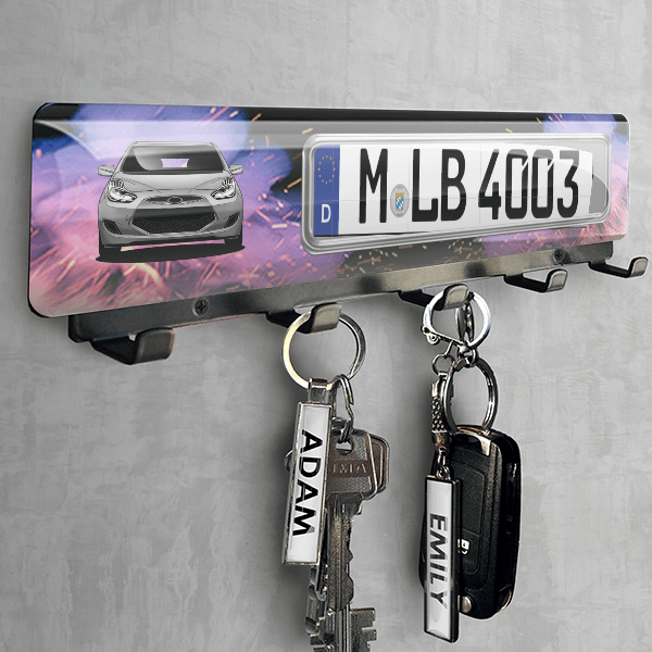 ix20 Schlüsselbrett personalisiert mit deinem Auto u. Kennzeichen!