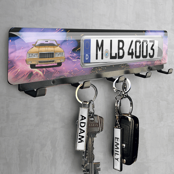 Lebaron Cabriolet Schlüsselbrett personalisiert mit deinem Auto u. Kennzeichen!