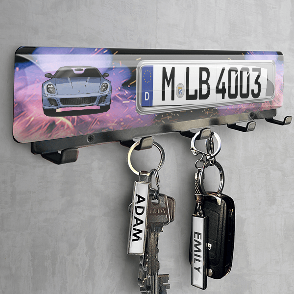 599 SA Aperta Roadster Schlüsselbrett personalisiert mit deinem Auto u. Kennzeichen!