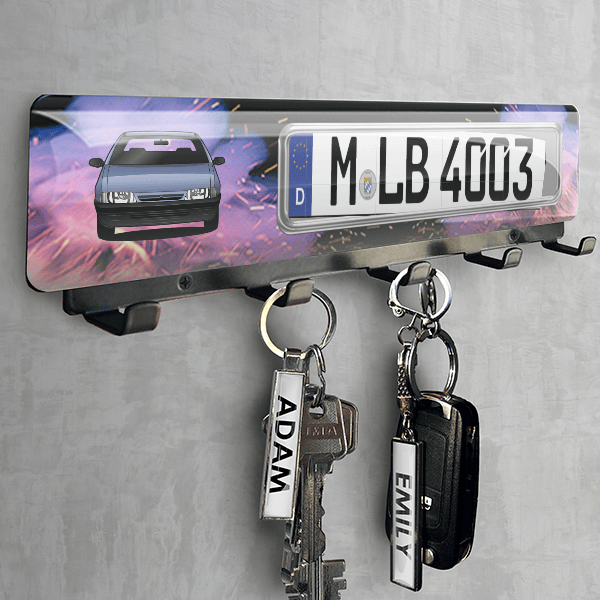 ZX (5-Türer) Schlüsselbrett personalisiert mit deinem Auto u. Kennzeichen!