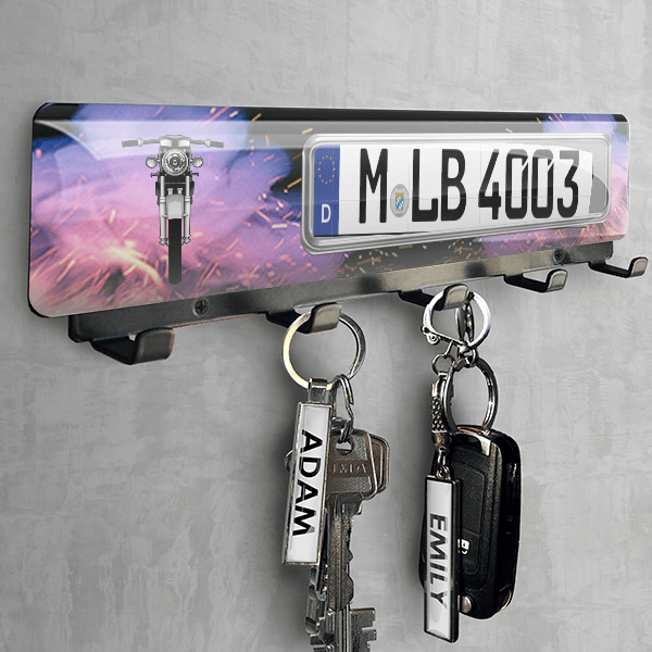 R5 Schlüsselbrett personalisiert mit deinem Motorrad u. Kennzeichen!