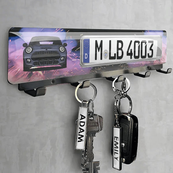 Cooper S (5-Türer) Schlüsselbrett personalisiert mit deinem Auto u. Kennzeichen!