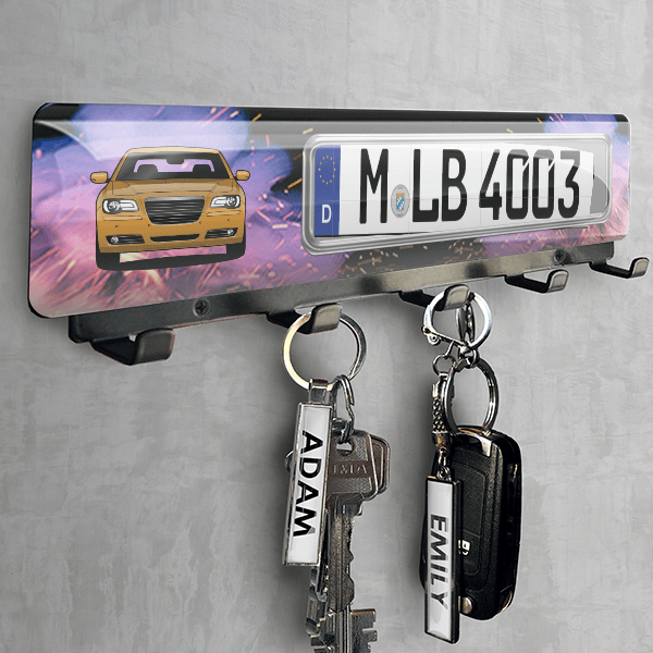 300C Schlüsselbrett personalisiert mit deinem Auto u. Kennzeichen!