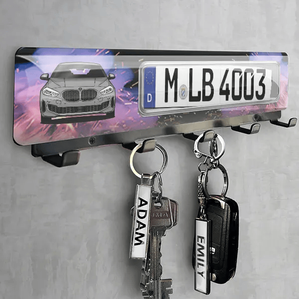 M135i Schlüsselbrett personalisiert mit deinem Auto u. Kennzeichen!