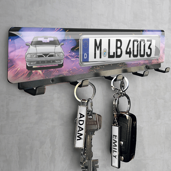 75 Schlüsselbrett personalisiert mit deinem Auto u. Kennzeichen!