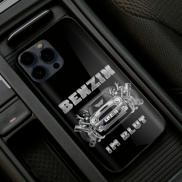 Clubman Cooper D Handyhülle Iphone 13, 11, 14 usw. mit deinem Auto u. Kennzeichen, Modelle im Sortiment!